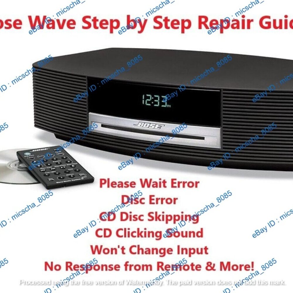 Bose Wave AWRCC1 AWRCC2 DIY Repair Kit Guide Capacitors Step by Step Fix CD